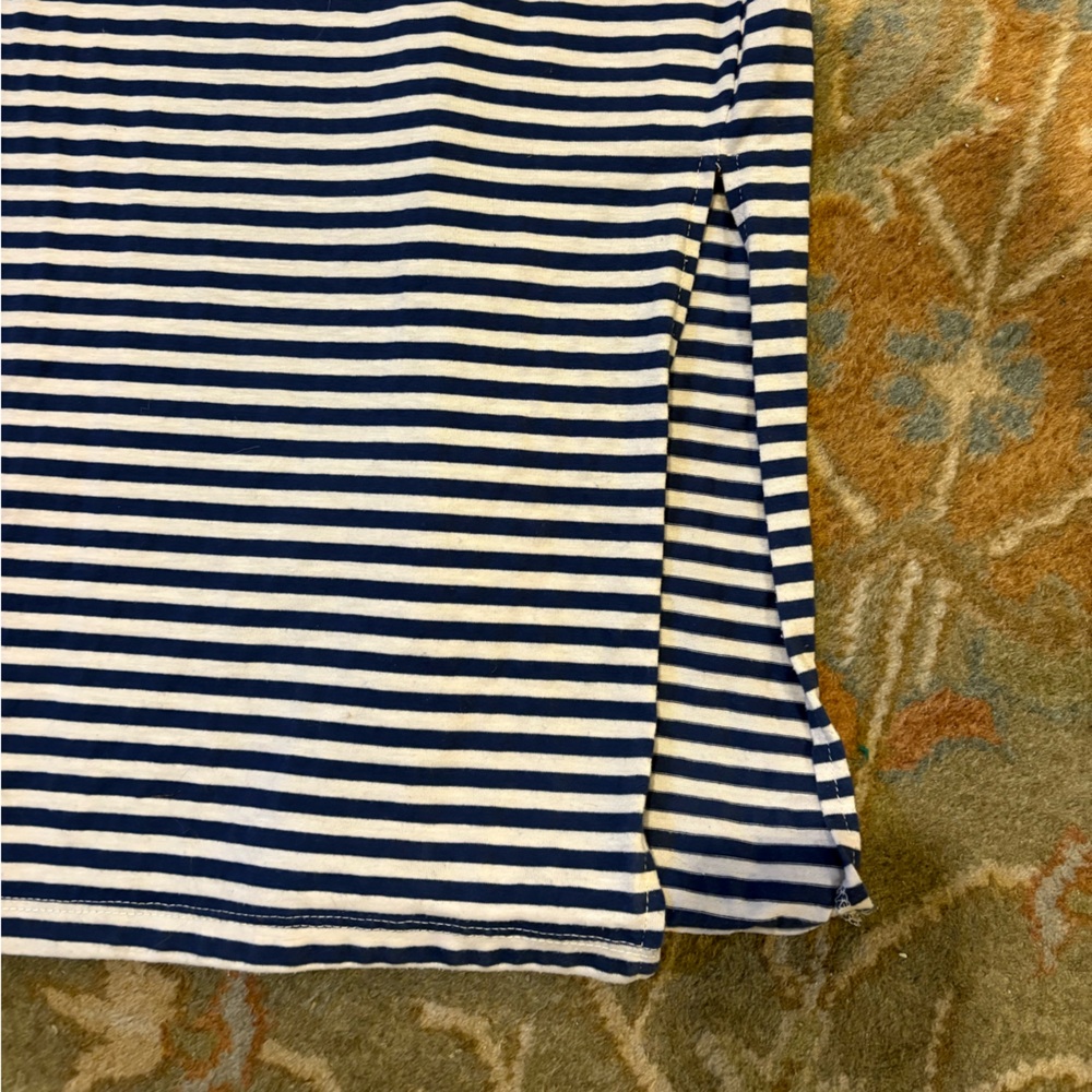 T.La Striped Knit Maxi Tank Dress Anthropologie Navy Cream Stripe Women’s XS - Picture 4 of 8